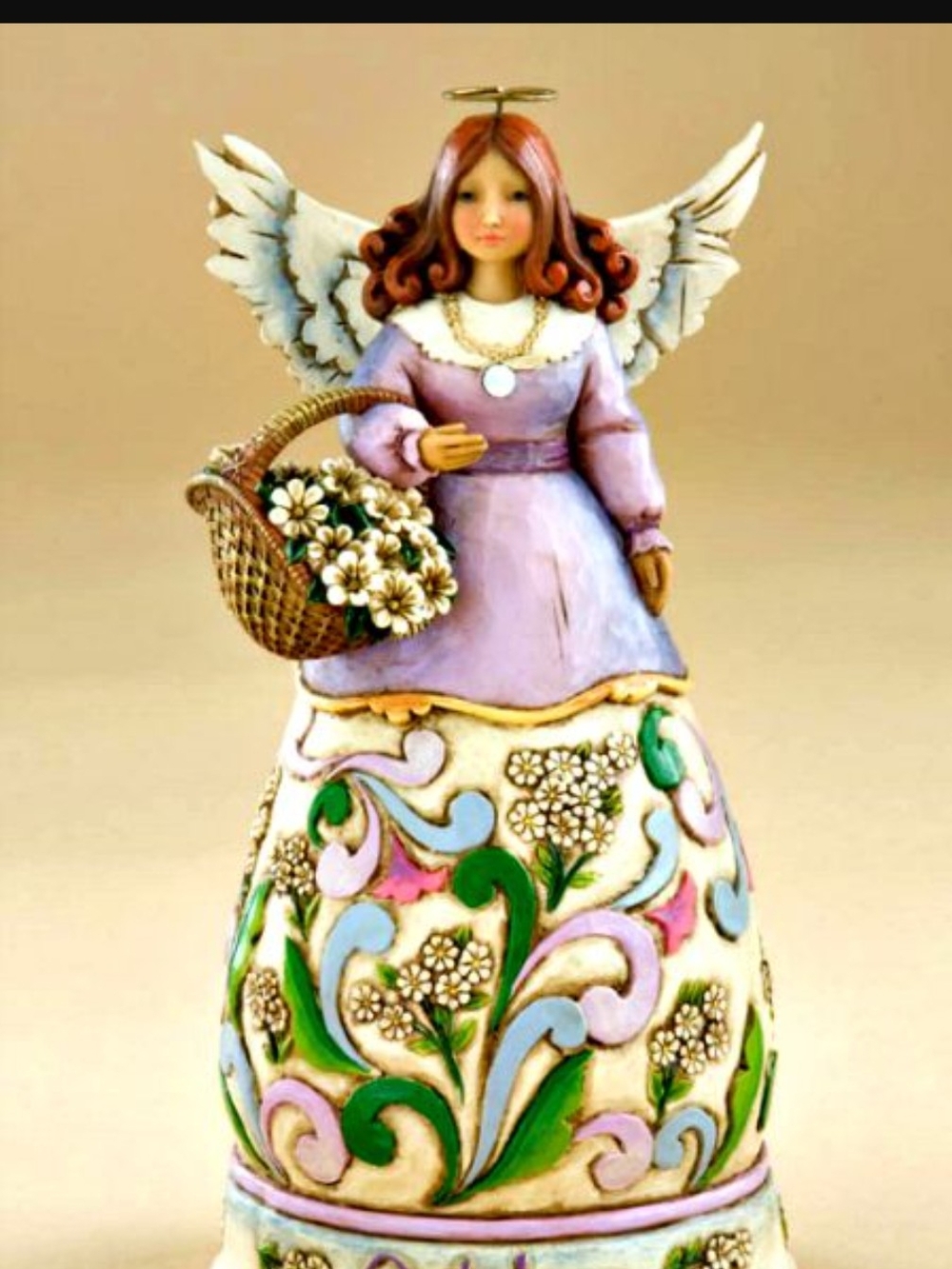 Jim Shore Lavender Angel with Floral Basket